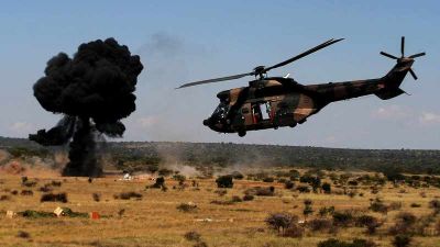 A South African peacekeeper was killed after his helicopter was shot down in the Democratic Republic of the Congo.