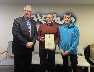 Presentation of the High Sheriff of Worcestershire Award to the Bromsgrove Youth Center